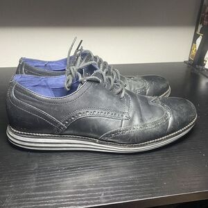 Cole Haan OriginalGrand Wingtip Oxford Black Leather Shoes C27984 Mens Size 9.5